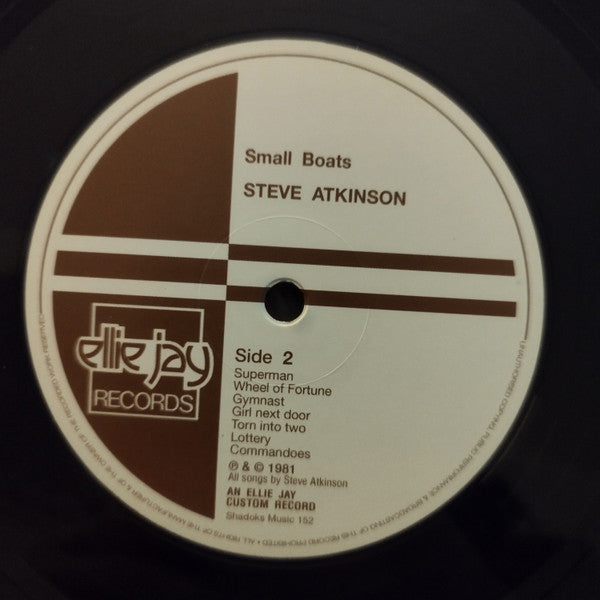 Steve Atkinson : Small Boats (LP, Album, Ltd, Num, RE)