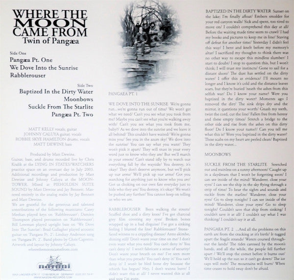 Where The Moon Came From : Twin Of Pangaea (LP, Album, Ltd, Lig)