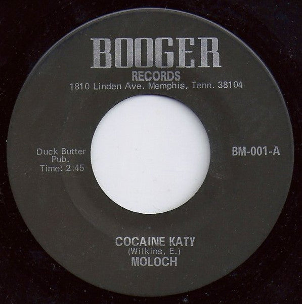 Moloch (9) : Cocaine Katy / The Terrorizing Of Miss Nancy Jane (7")