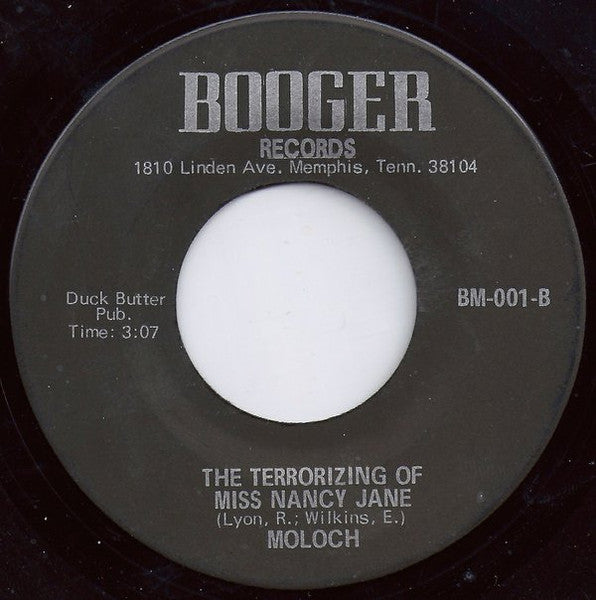 Moloch (9) : Cocaine Katy / The Terrorizing Of Miss Nancy Jane (7")