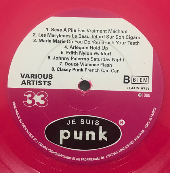 Various : Je Suis Punk (LP, Comp, Unofficial, Pin)