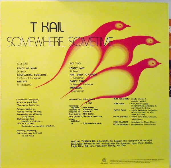 T Kail : Somewhere, Sometime (LP, Album, RE, RM)