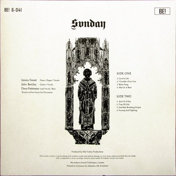 Sunday (18) : Sunday (LP, Album, RE, 170)