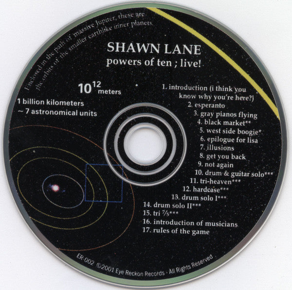 Shawn Lane : Powers Of Ten ; Live (CD, Album)