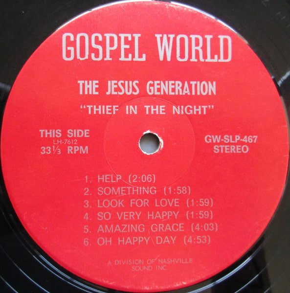 The Jesus Generation : A Thief In The Night (LP)