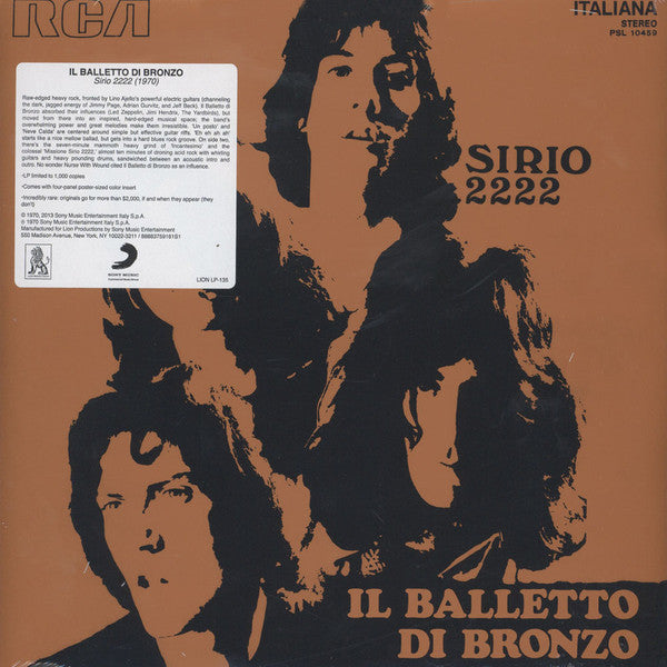 Il Balletto Di Bronzo : Sirio 2222 (LP, Album, Ltd, RE, RM)