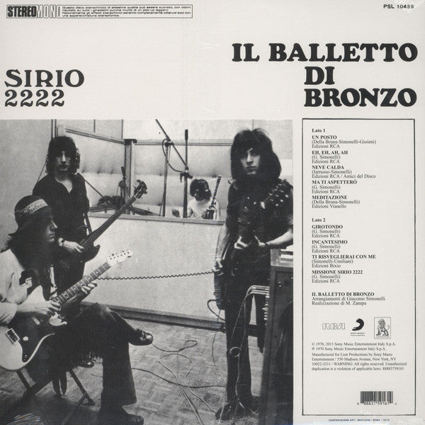 Il Balletto Di Bronzo : Sirio 2222 (LP, Album, Ltd, RE, RM)