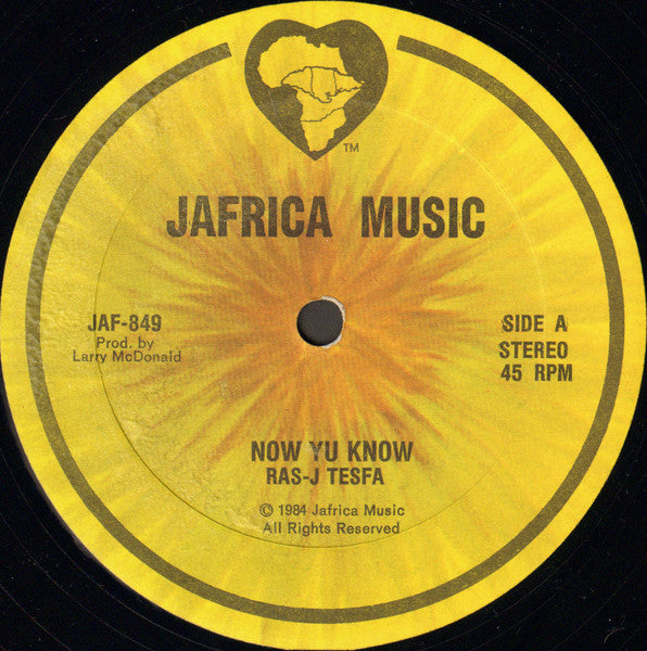 Ras-J Tesfa* : Now Yu Know (12")