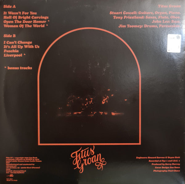 Titus Groan : Titus Groan (LP, Album, RE, Gat)