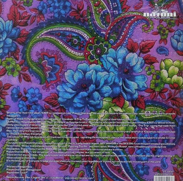 Purple Overdose (2) : A Trip To Purpleland: The Early Years Live (2xLP, Ltd, Pur)