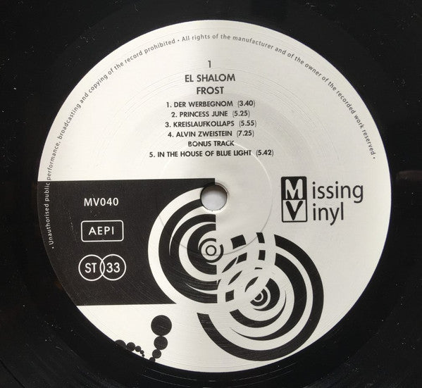 El Shalom : Frost (LP, Album, Ltd, RE)