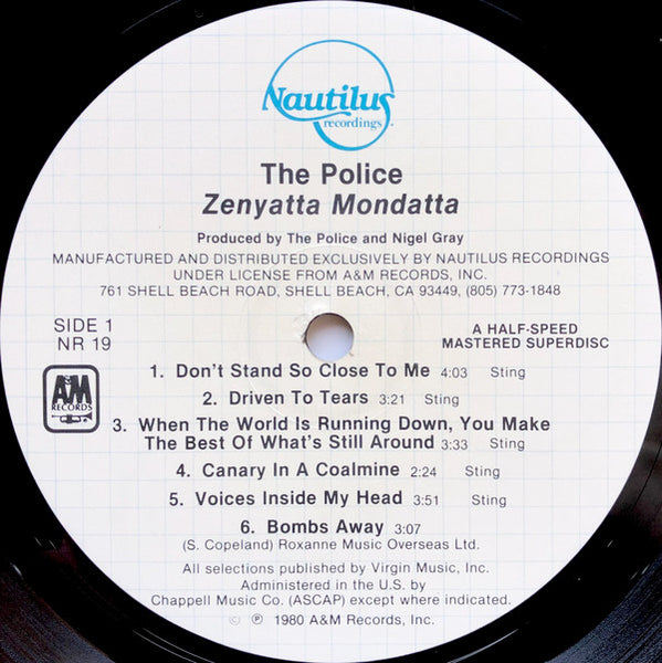 The Police : Zenyatta Mondatta (LP, Album, RE, RM)