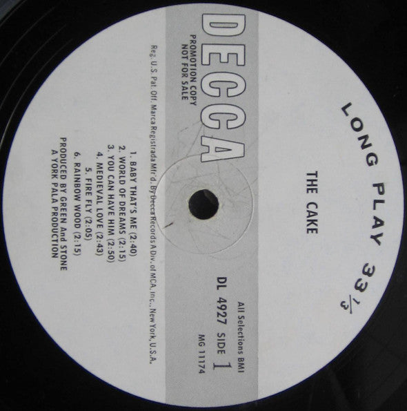 The Cake (2) : The Cake (LP, Album, Mono, Promo)
