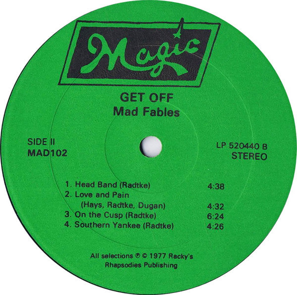 Mad Fables : Get Off (LP, Album)