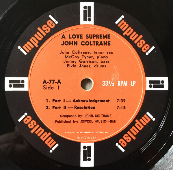 John Coltrane : A Love Supreme (LP, Album, Mono, Gat)