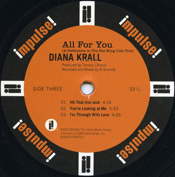 Diana Krall : All For You (A Dedication To The Nat King Cole Trio) (2xLP, Album, RE, 180)