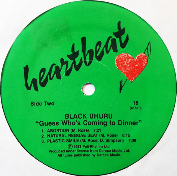 Black Uhuru : Guess Who's Coming To Dinner (LP, Album, RE)