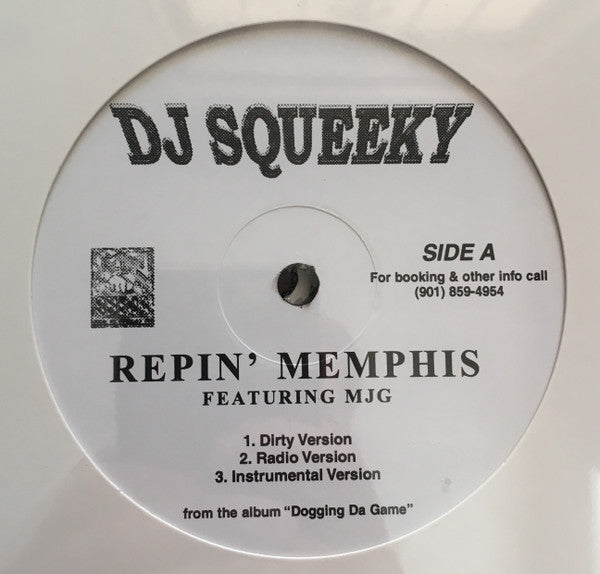 DJ Squeeky Featuring MJG : Repin' Memphis / Shut It Down (2x12", Single)