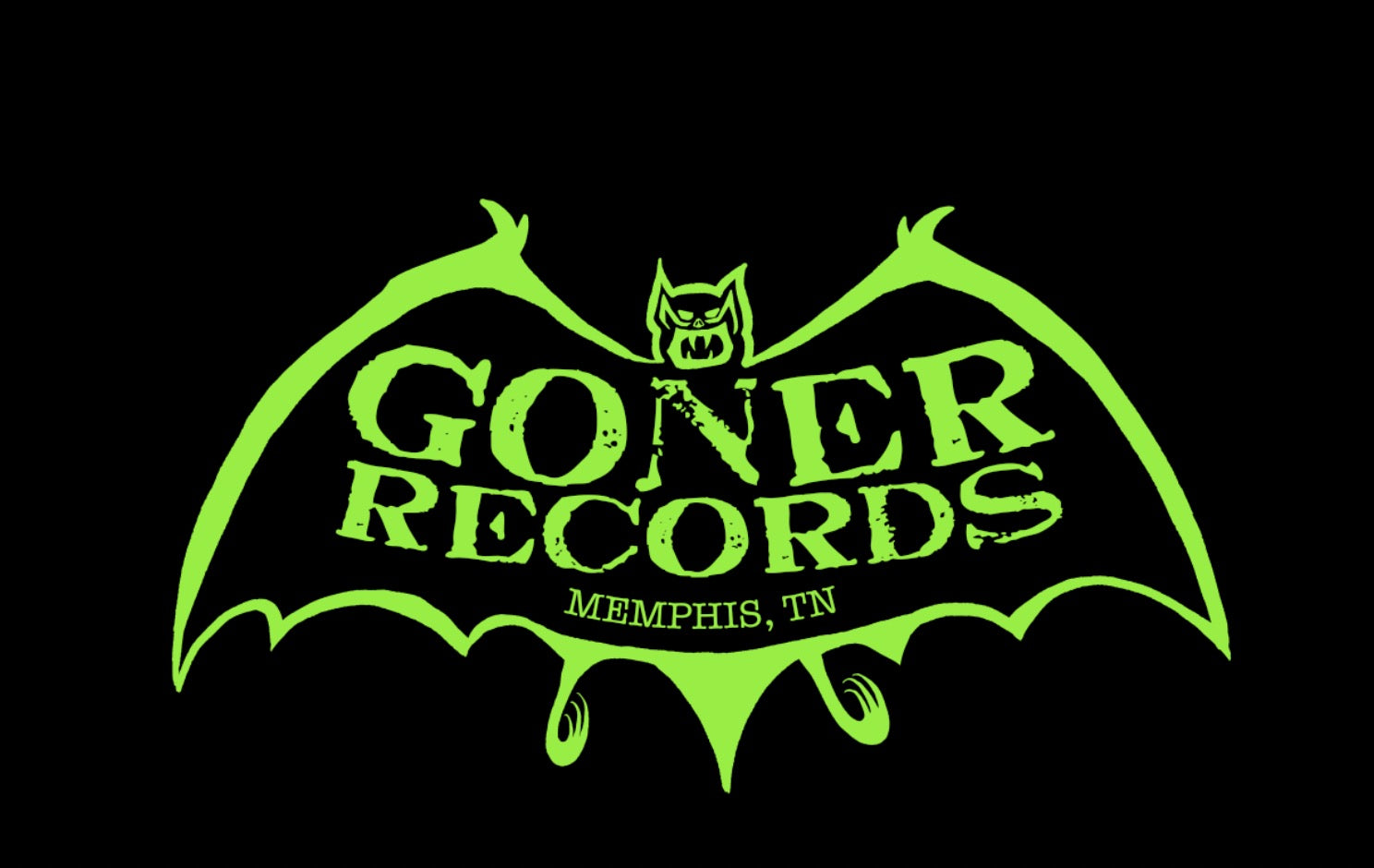 GONER BAT SHIRT - GREEN ON BLACK