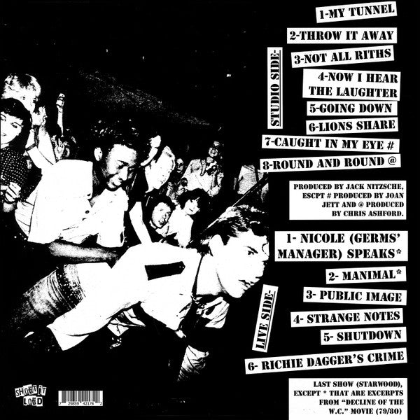 Germs - What We Do Is Bootleg LP