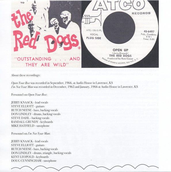 Red Dogs - Open Your Box.7" [Boy Wonder]