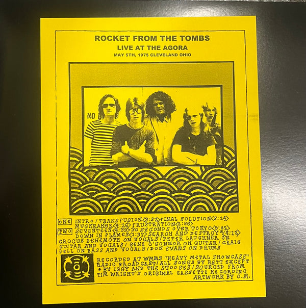 Rocket From The Tombs - Live At The Agora: May 5, 1975 Cleveland Ohio LP