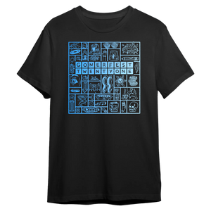 GONERFEST 21 T-Shirt - Blue On Black Shirt