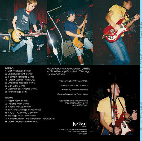 Teengenerate - Live At The Empty Bottle LP [Hozac]