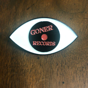 GONER GLOW IN THE DARK ENAMEL EYEBALL PIN!