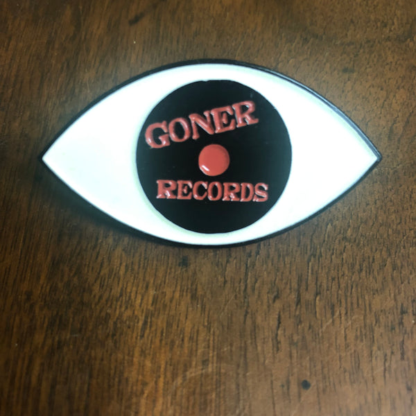 GONER GLOW IN THE DARK ENAMEL EYEBALL PIN!