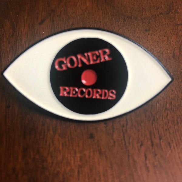 GONER GLOW IN THE DARK ENAMEL EYEBALL PIN!