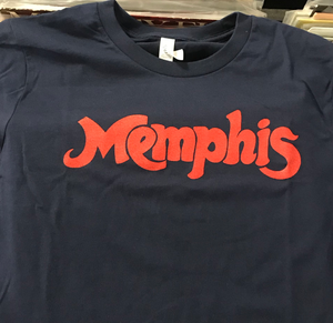 Memphis T-Shirt  - Orange On Navy - Kids Sizes