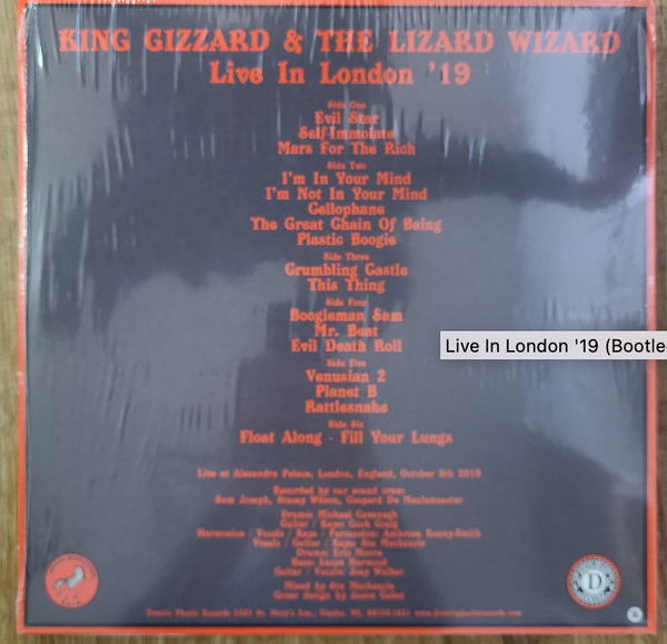 King Gizzard & The Lizard Wizard - Live In London '19 3XLP