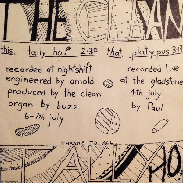 Clean, The - Tally Ho 7"