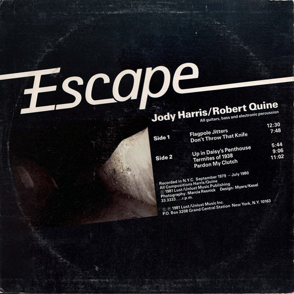 Jody Harris / Robert Quine - Escape