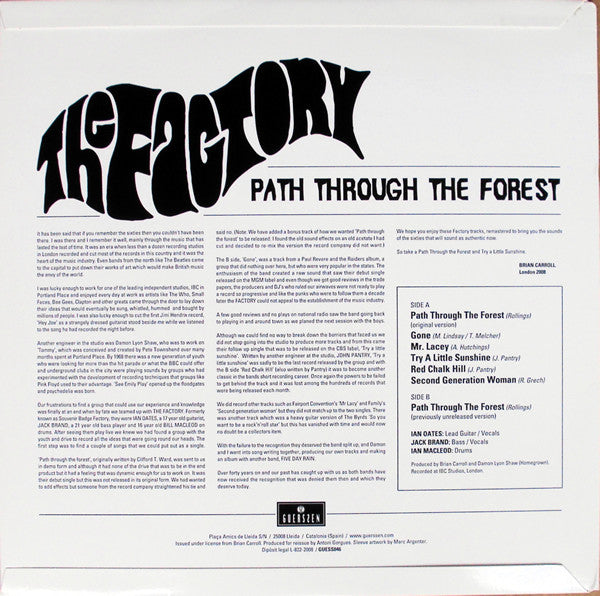 Factory, The - Path Through the Forest
