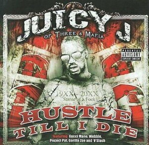 Juicy J - Hustle Til I Die - Translucent Ruby/ Translucent Black Ice Color 2XLP Vinyl